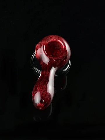 Unique Girly Red Cell Glass Spoon Pipe