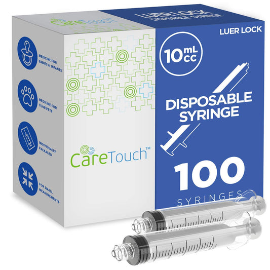 Care Touch Syinges Luer Lock Tip 1ml - 100 Sterile Syringes (No needle