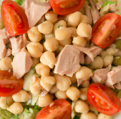 ensalada de atun y garbanzos