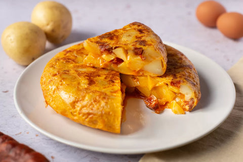 tortilla de patata con chorizo iberico