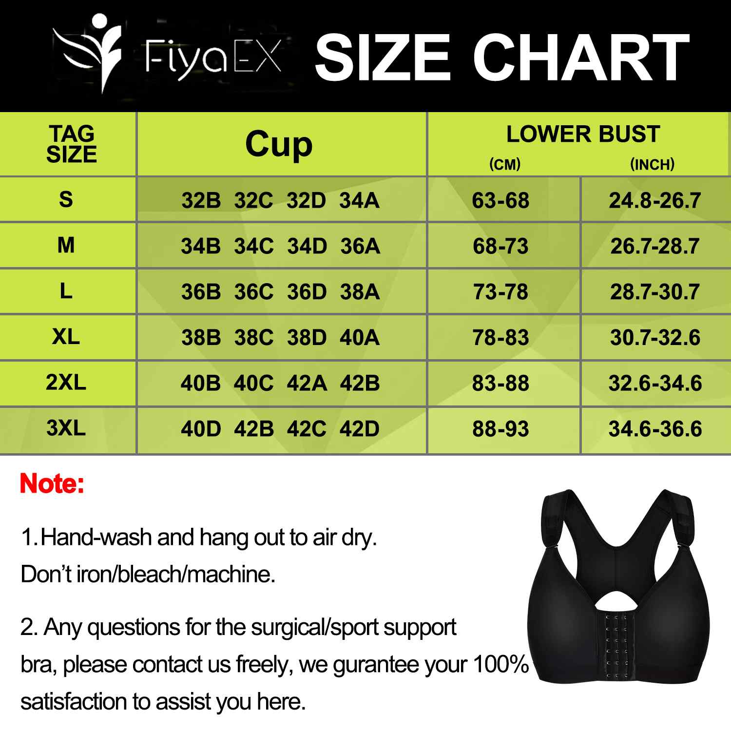 Widest Range Shapewear, Sportswear, Yoga and Gym Workout Wear Size Chart –  FiyaEX