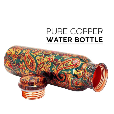Printed copper water bottle