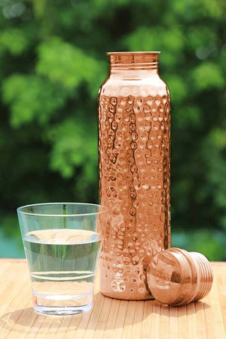 Copperlly hammered copper water bottle
