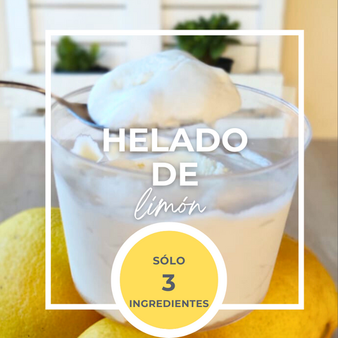 helado de limón con 3 ingredientes