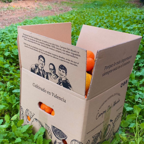 caja de fruta directo del agricultor