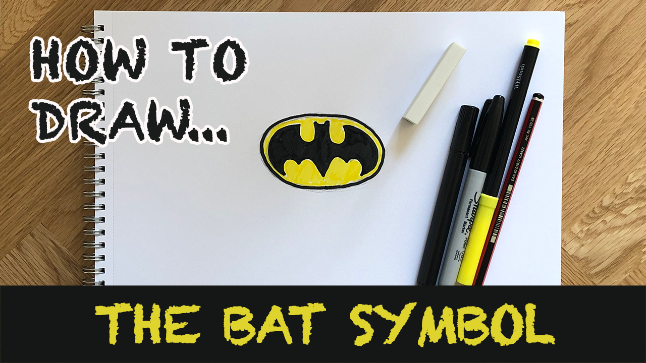 Drawing Batman Logo in 3 Steps! Easy! - YouTube