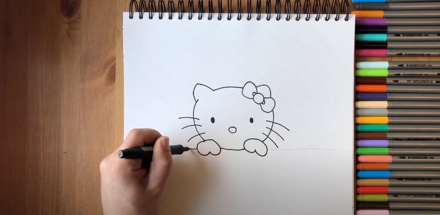 Step By Step Hello Kitty Drawing For Kids | Tutorial | by Drawing For Kids  | Medium