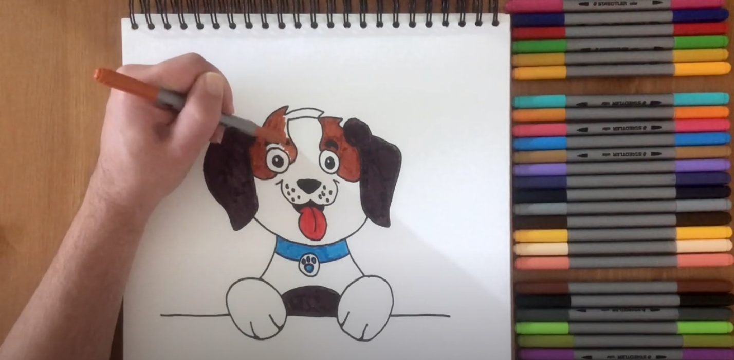 Cute Puppy Drawing By Shivkumar Menon, Drawing Fine Art for Sell