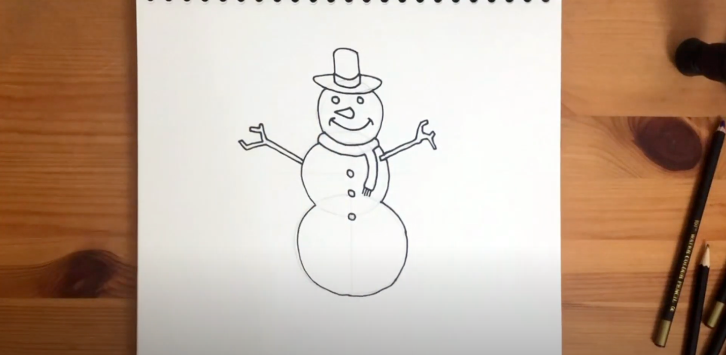 Frosty snowman : r/sketches