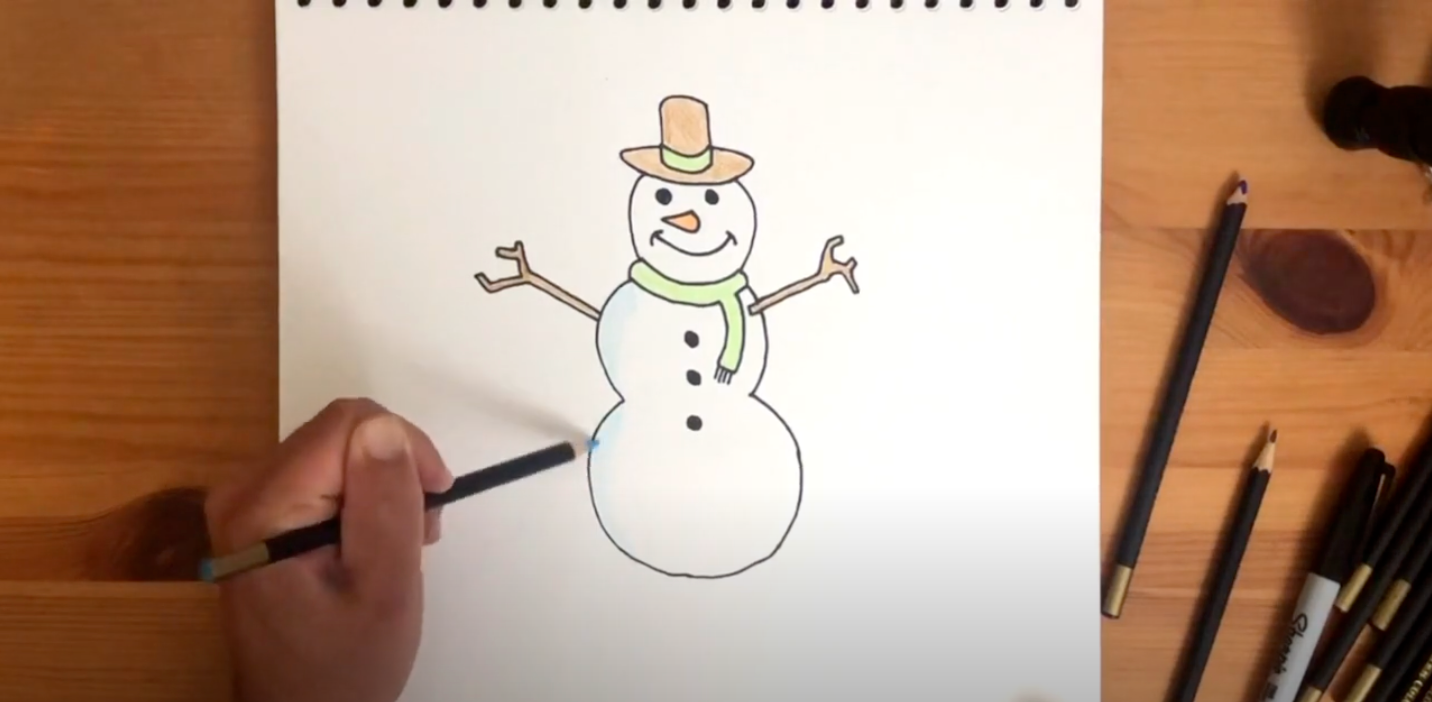 How to Draw a Snowman for Pre K -1st grade - YouTube