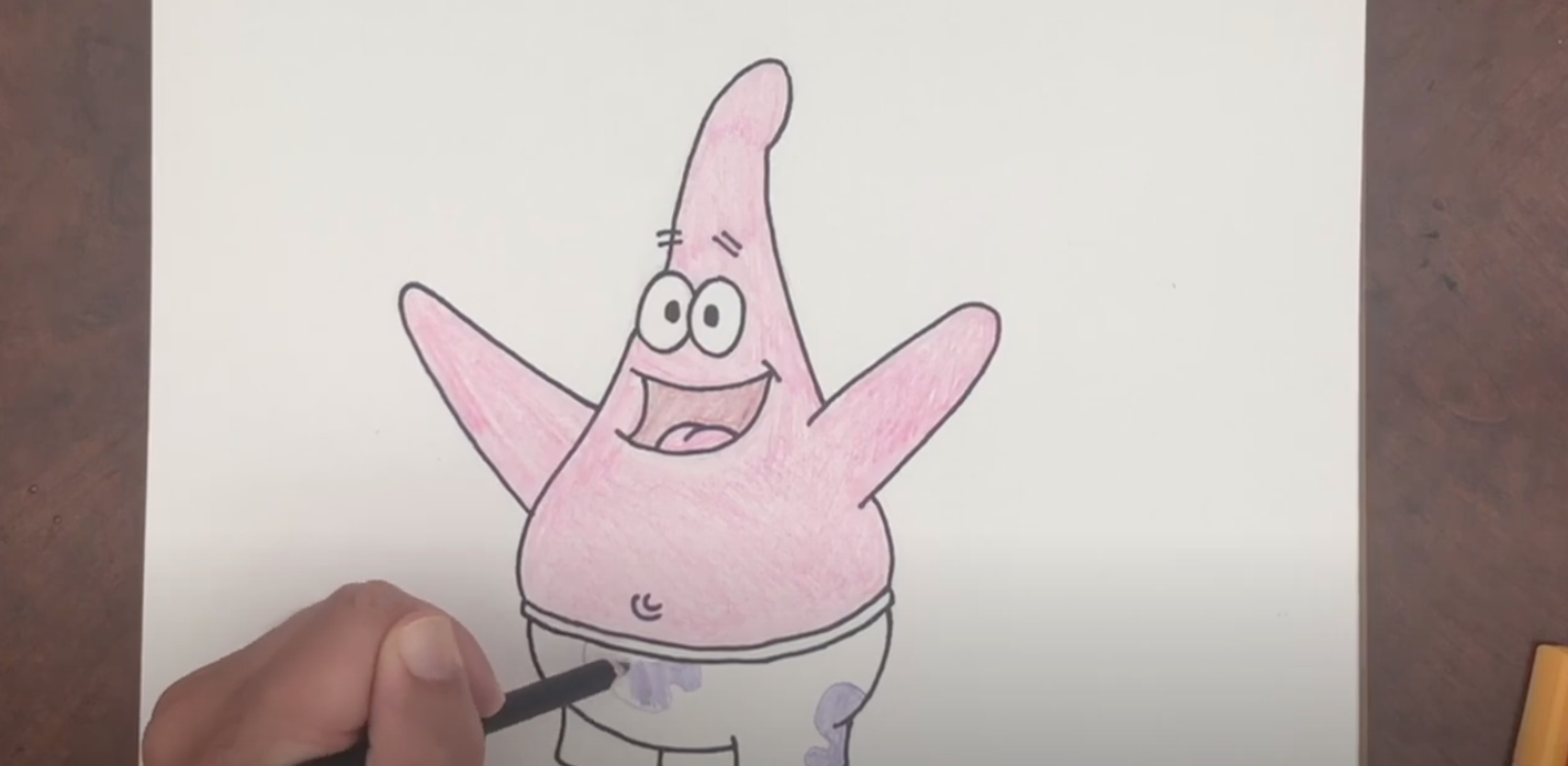 how to draw spongebob and patrick step by step