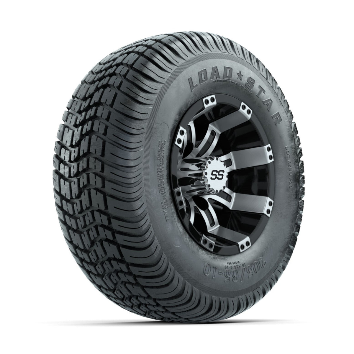 Set of (4) 10 in GTW Tempest Wheels with 205/65-10 Kenda Load Star Tires PN# A19-589