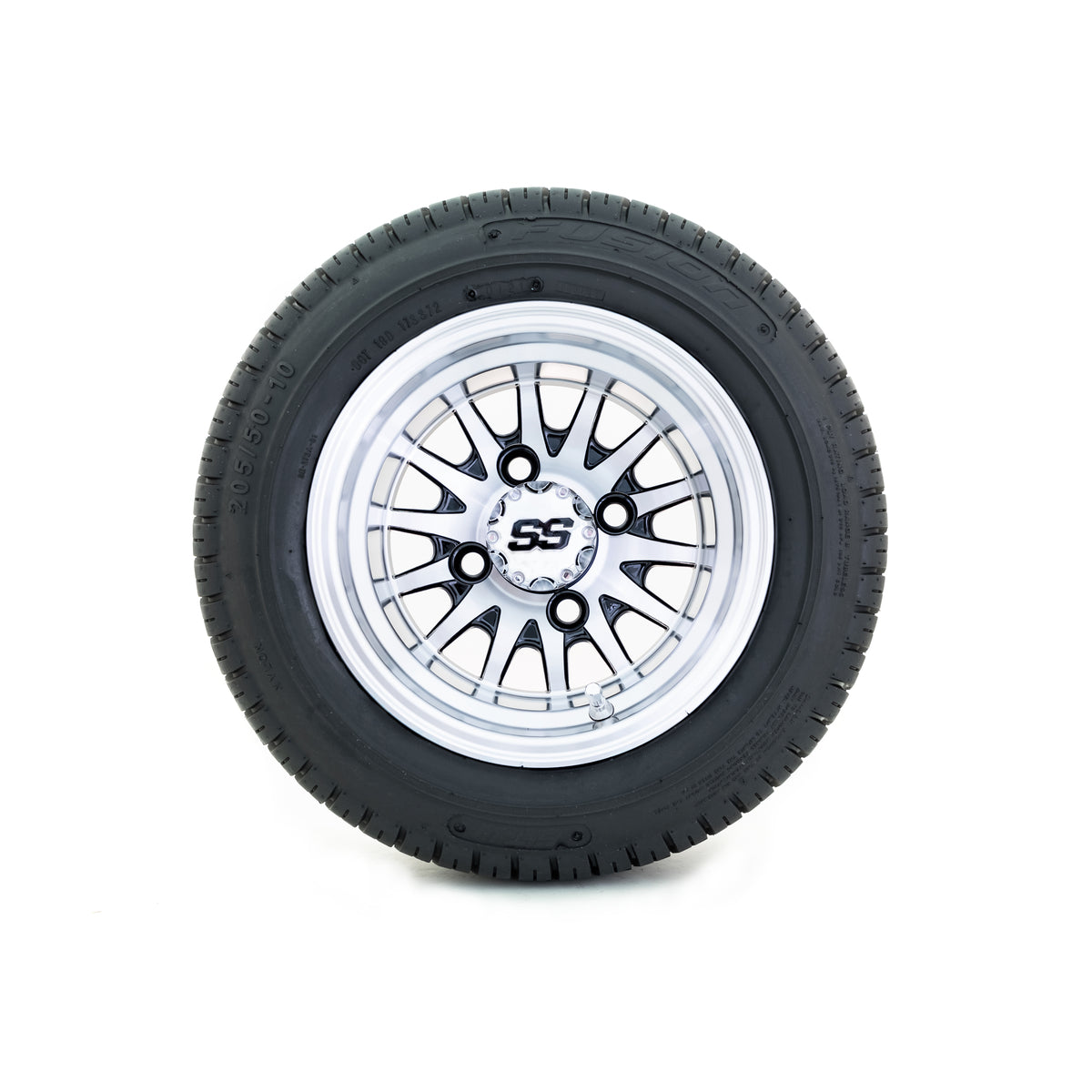 10” GTW Medusa Black and Machined Wheels with Fusion Street Tires – Set of 4 PN# A19-304