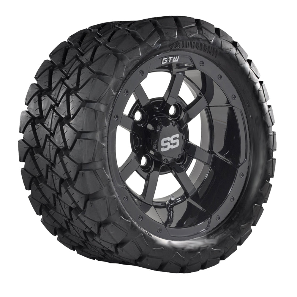 10" GTW Storm Trooper Black Wheels with 22" Timberwolf Mud Tires - Set of 4 PN# A19-327