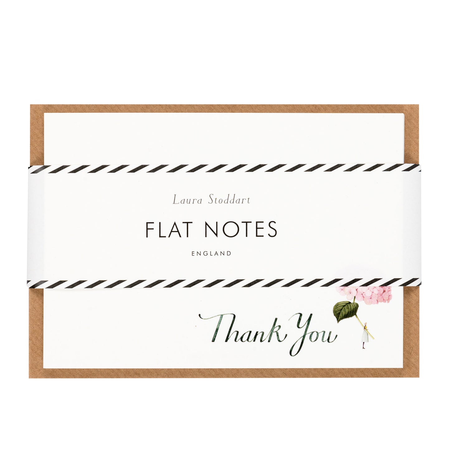 In Bloom Pink Flowers Thank You Flat Notes