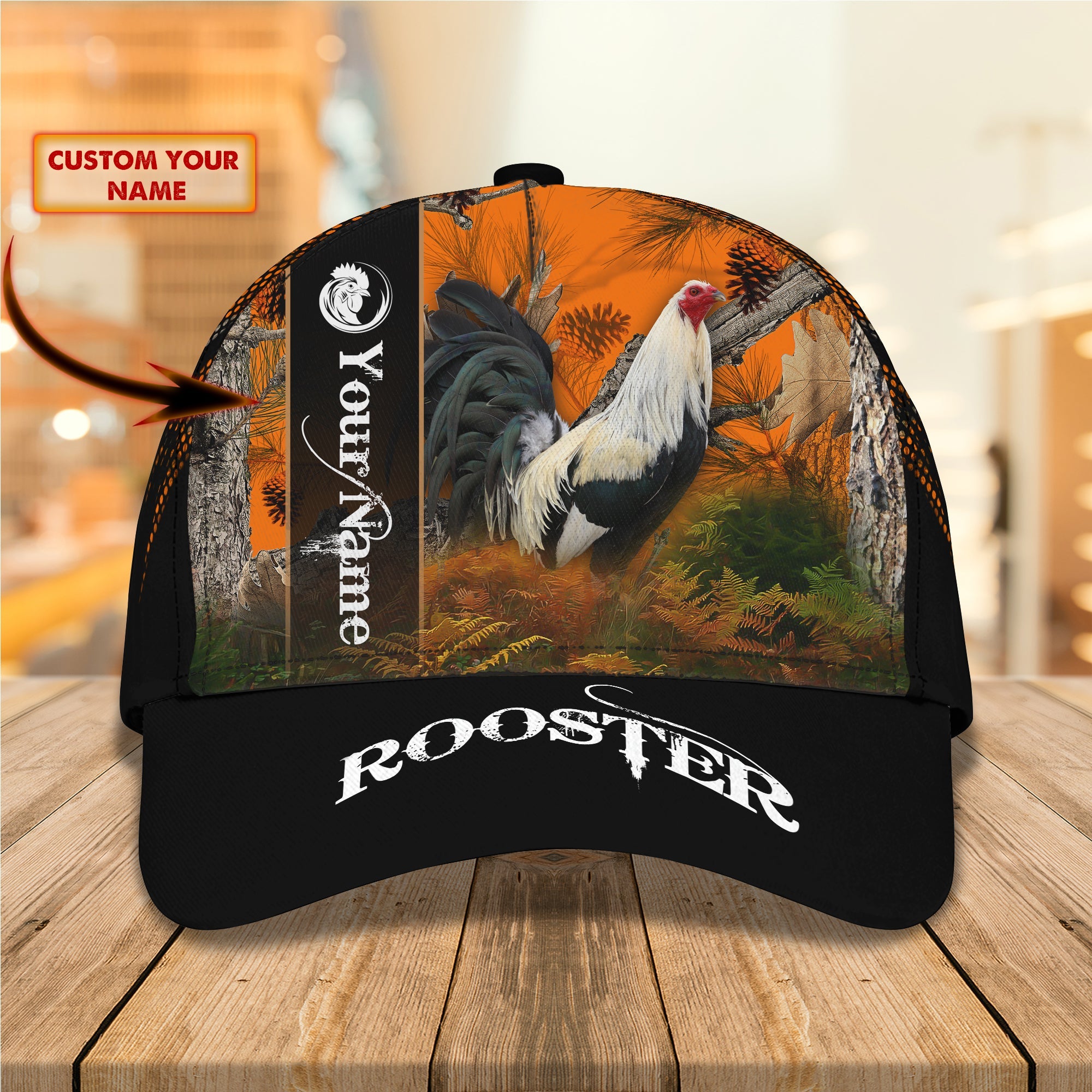 Rooster Chicken Lover Cap Personalized Patriotic Baseball Cap