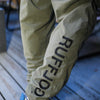 STRAIGHT QUILT PUFFER PANTS KHAKI