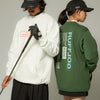 FRONT ZIP PK RUFFLOG CREW SWEAT WHITE