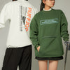 FRONT ZIP PK RUFFLOG CREW SWEAT WHITE