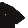 #OVERLAP LOGO JAQUARD KNIT POLO BLACK