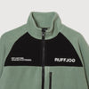 FLEECE ZIP UP BLOUSON ASH GREEN