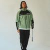 FLEECE ZIP UP BLOUSON ASH GREEN