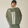 NO COLLAR PUFFER JACKET ASH GREEN