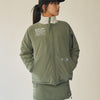 NO COLLAR PUFFER JACKET ASH GREEN