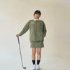 NO COLLAR PUFFER JACKET ASH GREEN