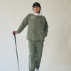 NO COLLAR PUFFER JACKET ASH GREEN