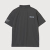 VERTICAL LOGO MOCK TEE CHARCOAL