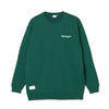 #OVERLAP LOGO CREW SWEAT GREEN