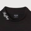 WARM R LOGO MOCK NECK TEE BLACK