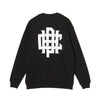 #OVERLAP LOGO CREW SWEAT BLACK