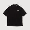 BREATHABLE PILE MOCK NECK BLACK