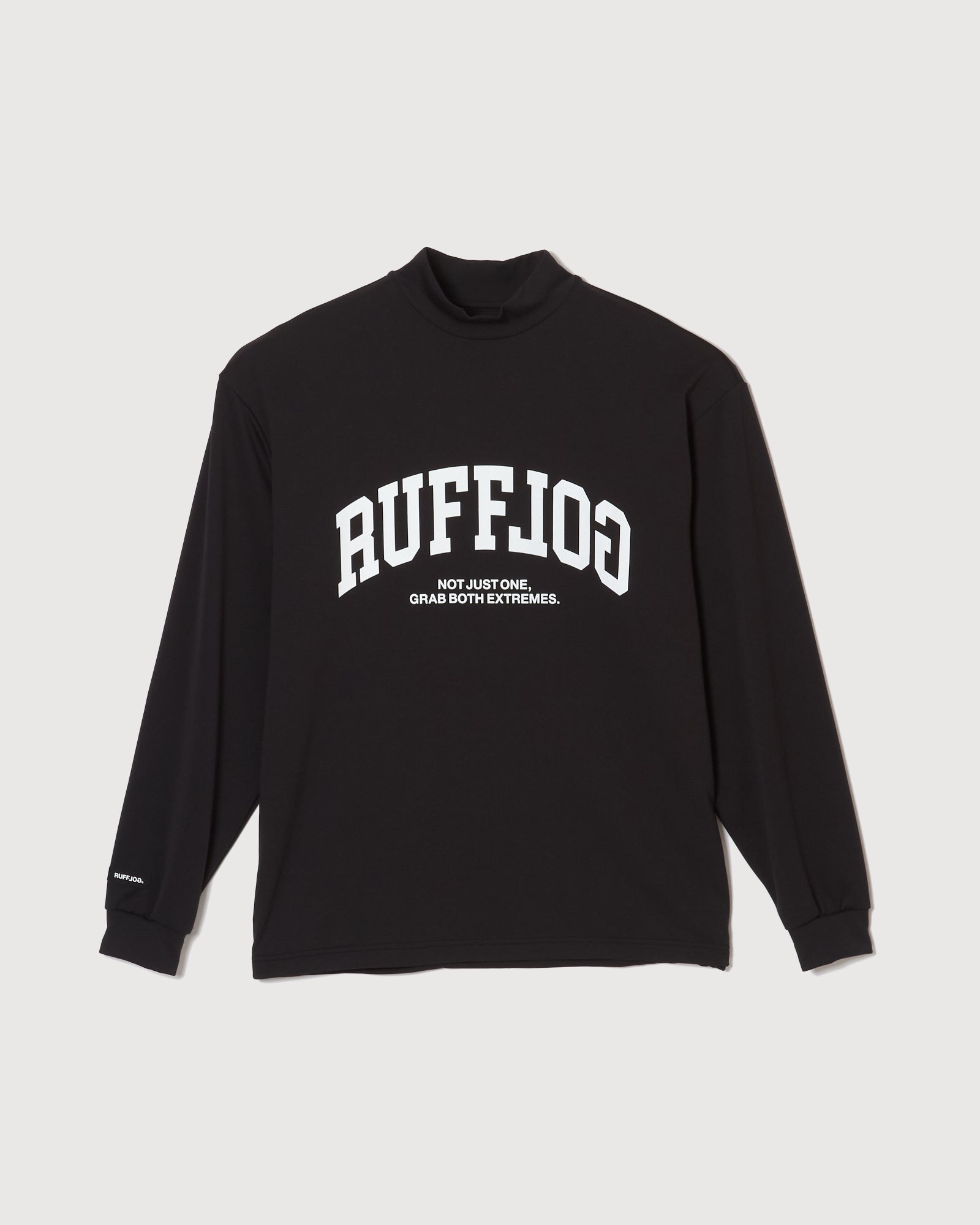 L/S FRONT LOGO MOCK BLACK