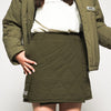 STRAIGHT QUILT PUFFER JACKET KHAKI