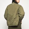 STRAIGHT QUILT PUFFER JACKET KHAKI