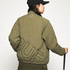 STRAIGHT QUILT PUFFER JACKET KHAKI