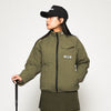 STRAIGHT QUILT PUFFER JACKET KHAKI