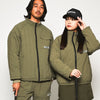 STRAIGHT QUILT PUFFER JACKET KHAKI