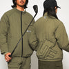 STRAIGHT QUILT PUFFER JACKET KHAKI