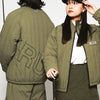 STRAIGHT QUILT PUFFER JACKET KHAKI