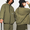 STRAIGHT QUILT PUFFER JACKET KHAKI