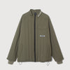 STRAIGHT QUILT PUFFER JACKET KHAKI