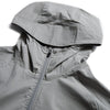 Stretch Nylon Fill-in Logo Anorak Gray Beige