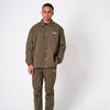 Stretch Nylon Coach Jacket Khaki