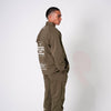 Stretch Nylon Coach Jacket Khaki