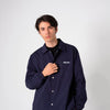 Stretch Nylon Coach Jacket Navy