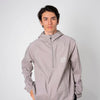 Stretch Nylon Fill-in Logo Anorak Gray Beige